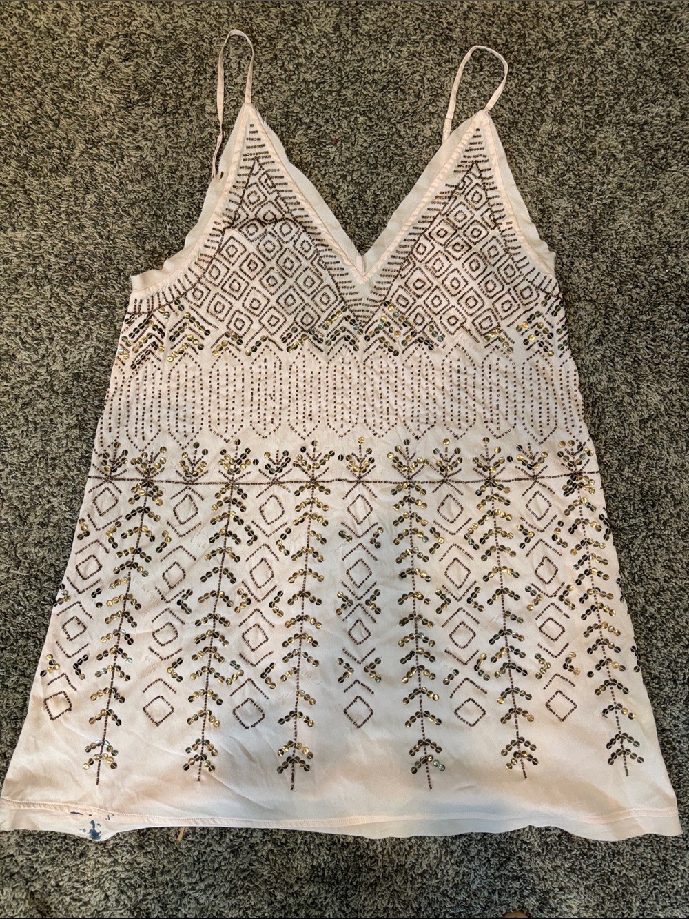 Free People Arizona Nights Embellished Slip Dress